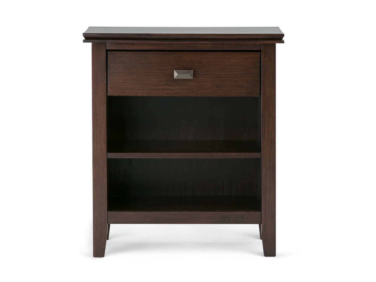 Simpli Home Artisan 24" 1 Drawer Nightstand, Russet Brown, large