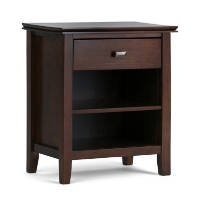 Simpli Home Artisan 24" 1 Drawer Nightstand, Russet Brown, large