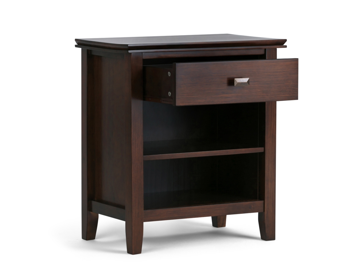 Simpli Home Artisan 24" 1 Drawer Nightstand, Russet Brown, large