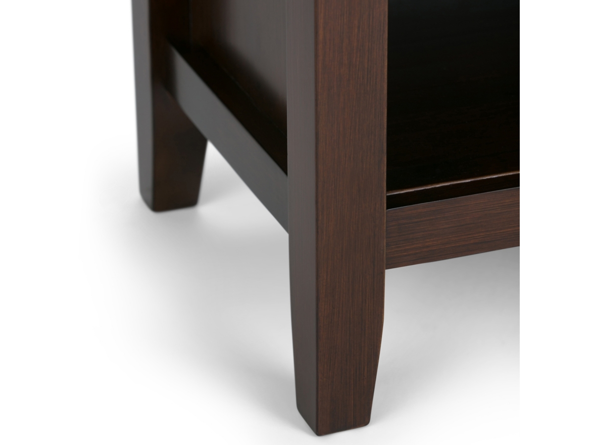 Simpli Home Artisan 24" 1 Drawer Nightstand, Russet Brown, large