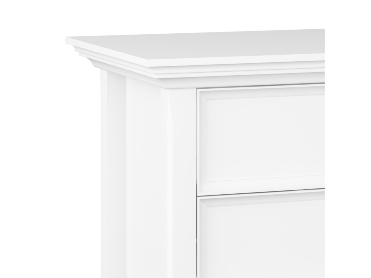 Simpli Home Transitional Nightstand, White, large