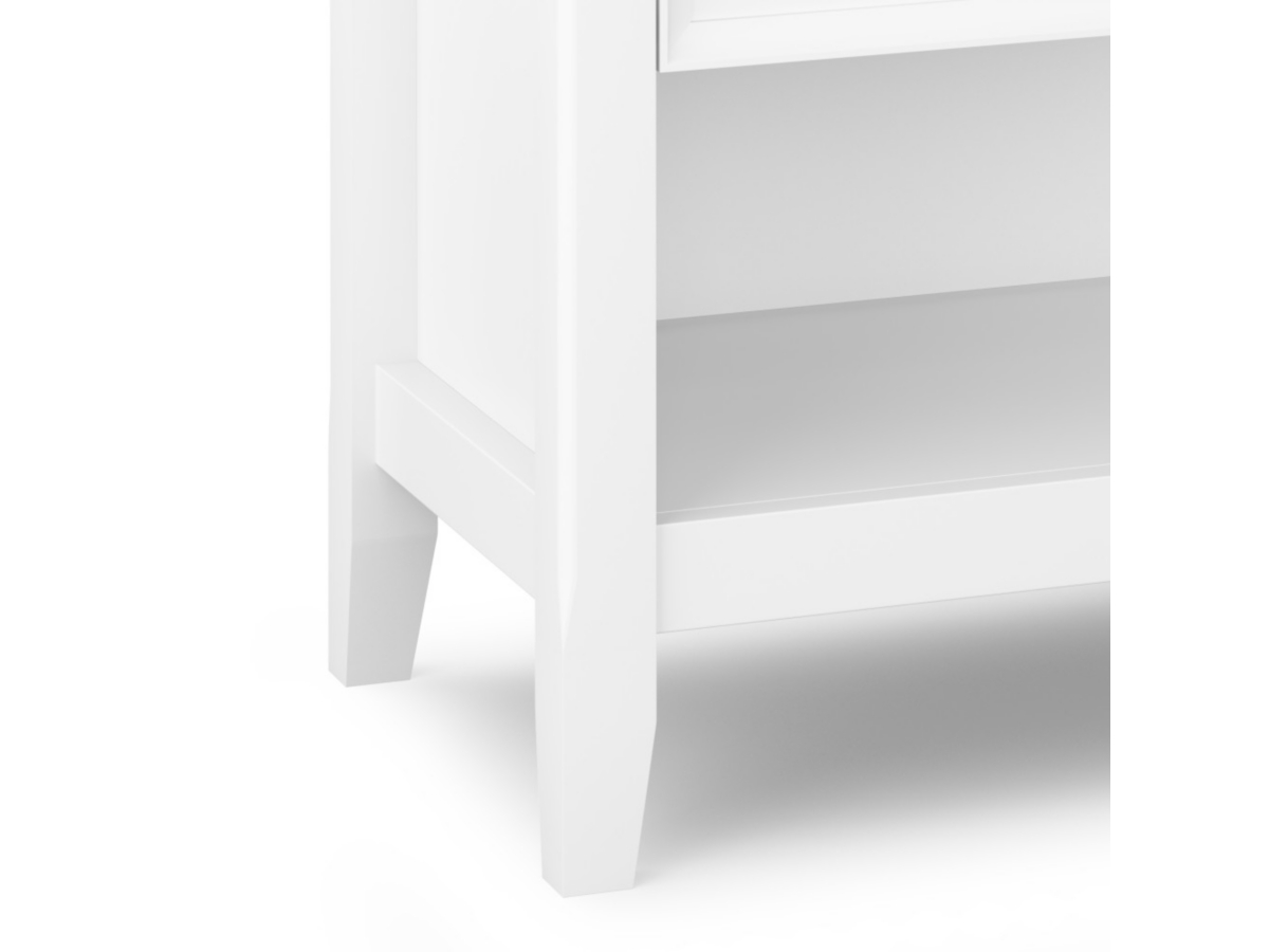 Simpli Home Transitional Nightstand, White, large