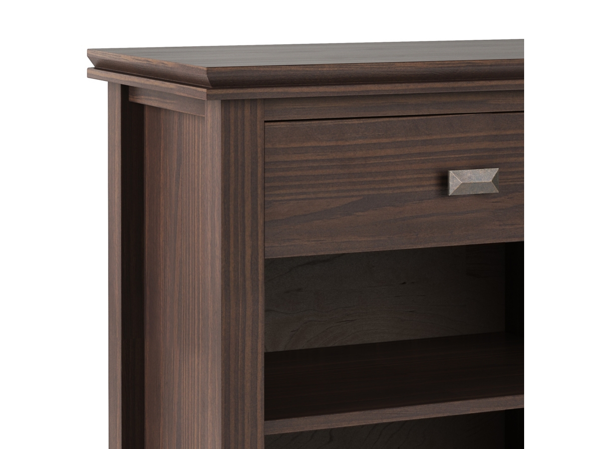 Simpli Home Artisan 24" 1 Drawer Nightstand, Warm Walnut Brown, large