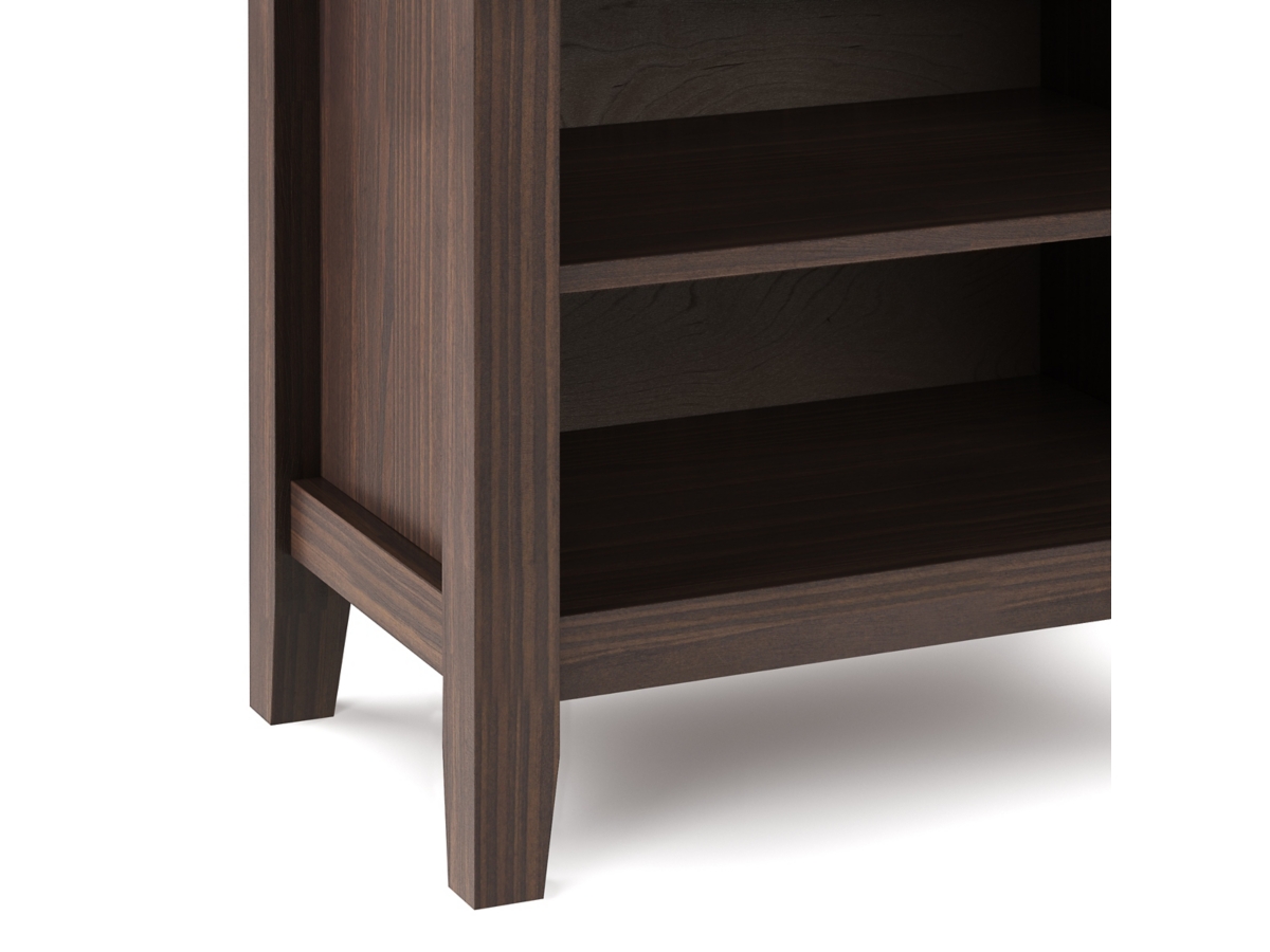 Simpli Home Artisan 24" 1 Drawer Nightstand, Warm Walnut Brown, large