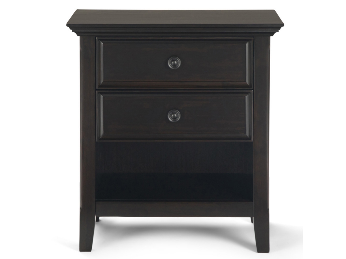 Simpli Home Traditional Nightstand, Brown/Beige, large