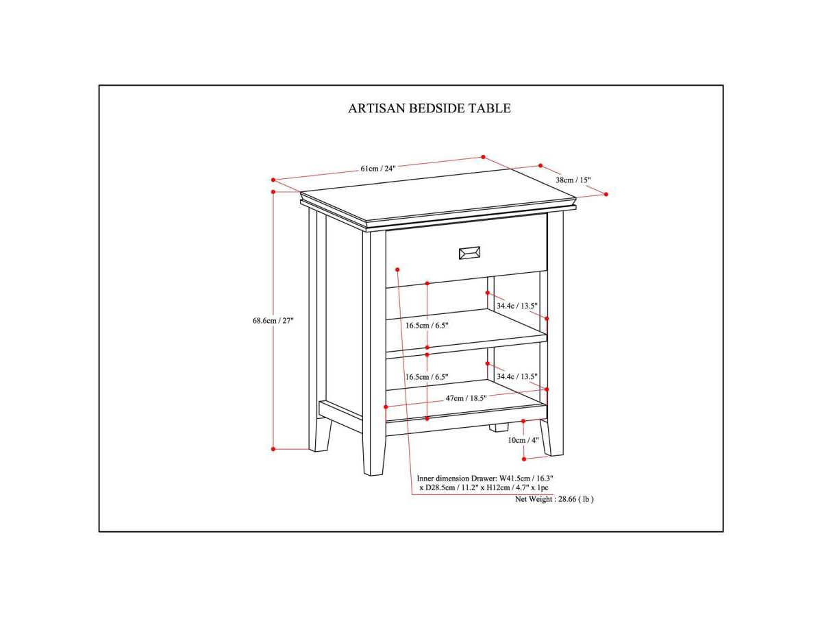 Simpli Home Contemporary Nightstand, , large