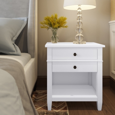 B600006049 Carlton Nightstand, White sku B600006049