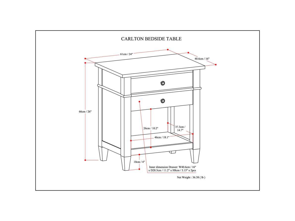 Simpli Home Contemporary Nightstand, , large