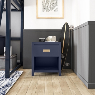 Little Seeds Little Seeds Monarch Hill Haven Kids' 1 Drawer Nightstand, Navy, large