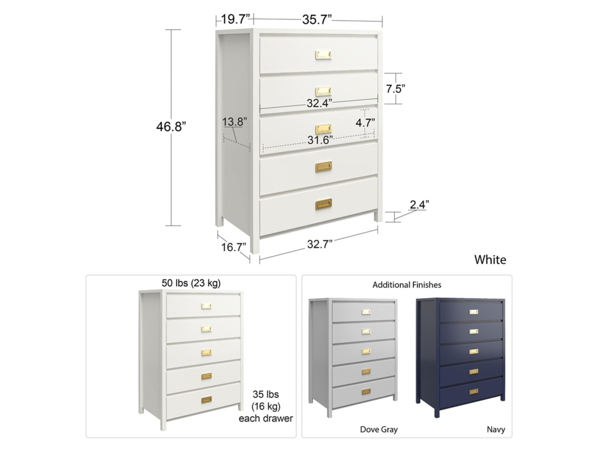 Little Seeds Monarch Hill Haven 5 Drawer Kids Dresser | Ashley