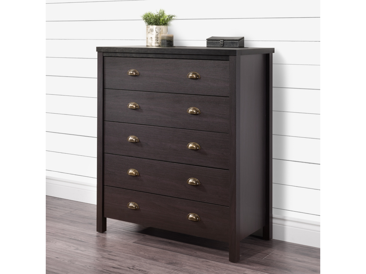 Ashley furniture black chest of drawers discount