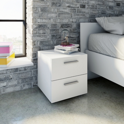 Austin 2 Drawer Nightstand, White