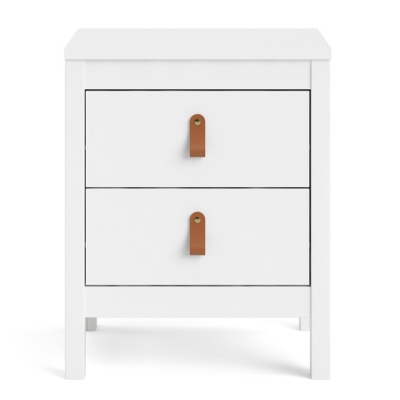 Madrid 2 Drawer Nightstand, White, large