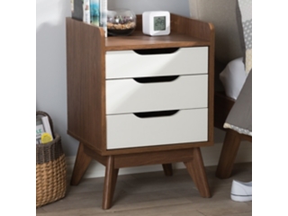 Brighton Midcentury 3-Drawer Nightstand