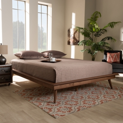 Karine Queen Platform Bed, Ash Walnut