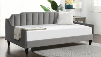 Edgar Channel Tufted Sofa Bed Daybed, Gray, large