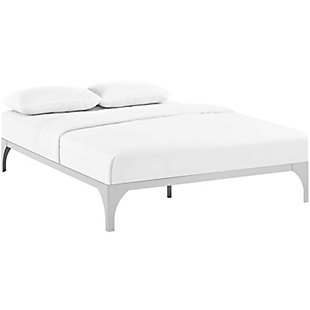 Ollie Queen Bed, Silver, large