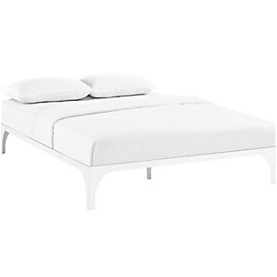 Ollie Queen Bed, White, large