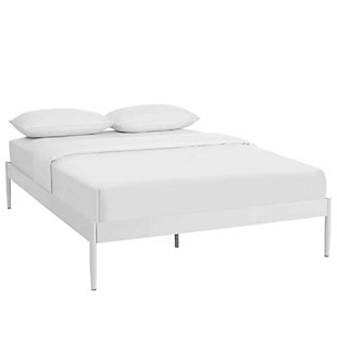 Elsie Queen Bed, White, large