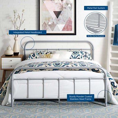 Maisie Queen Metal Platform Bed | Ashley
