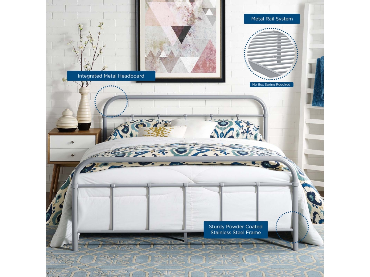 Maisie Queen Metal Platform Bed | Ashley