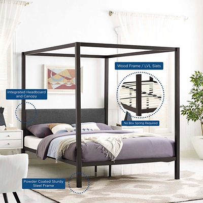 Queen canopy bed frame ashley deals furniture