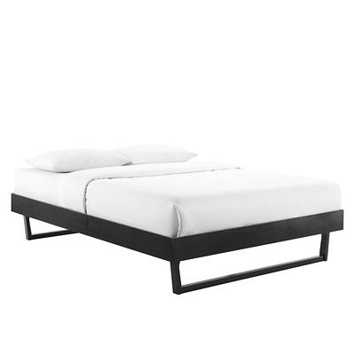 Billie Queen Platform Bed, Black, large