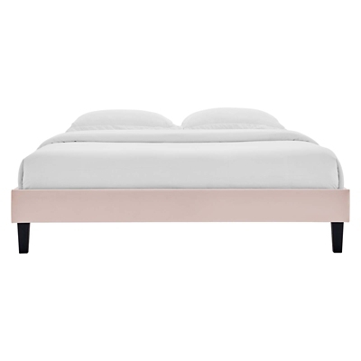 Reign Queen Velvet Platform Bed - Thumbnail 3