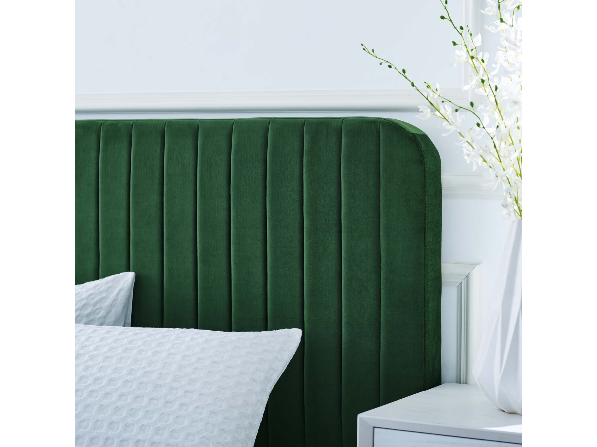 Celine Channel Tufted Velvet Platform Bed | Ashley