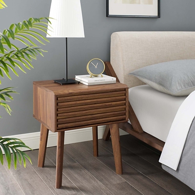 Render Nightstand, Walnut