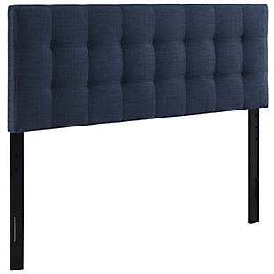 Lily Queen Upholstered Headboard, Navy, large