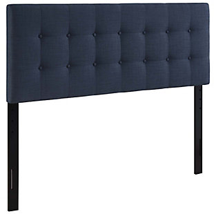 Emily Queen Upholstered Headboard, Navy, large