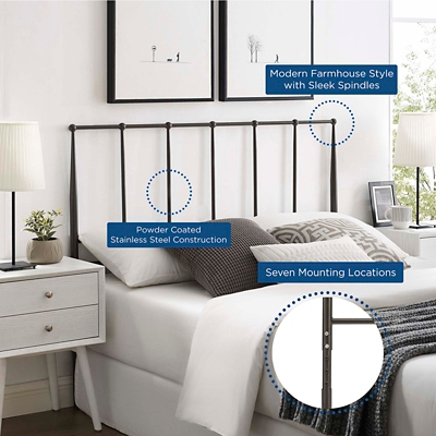 Kiana Queen Metal Headboard Ashley