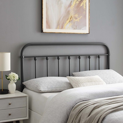 Sage King Metal Headboard, Gray, large