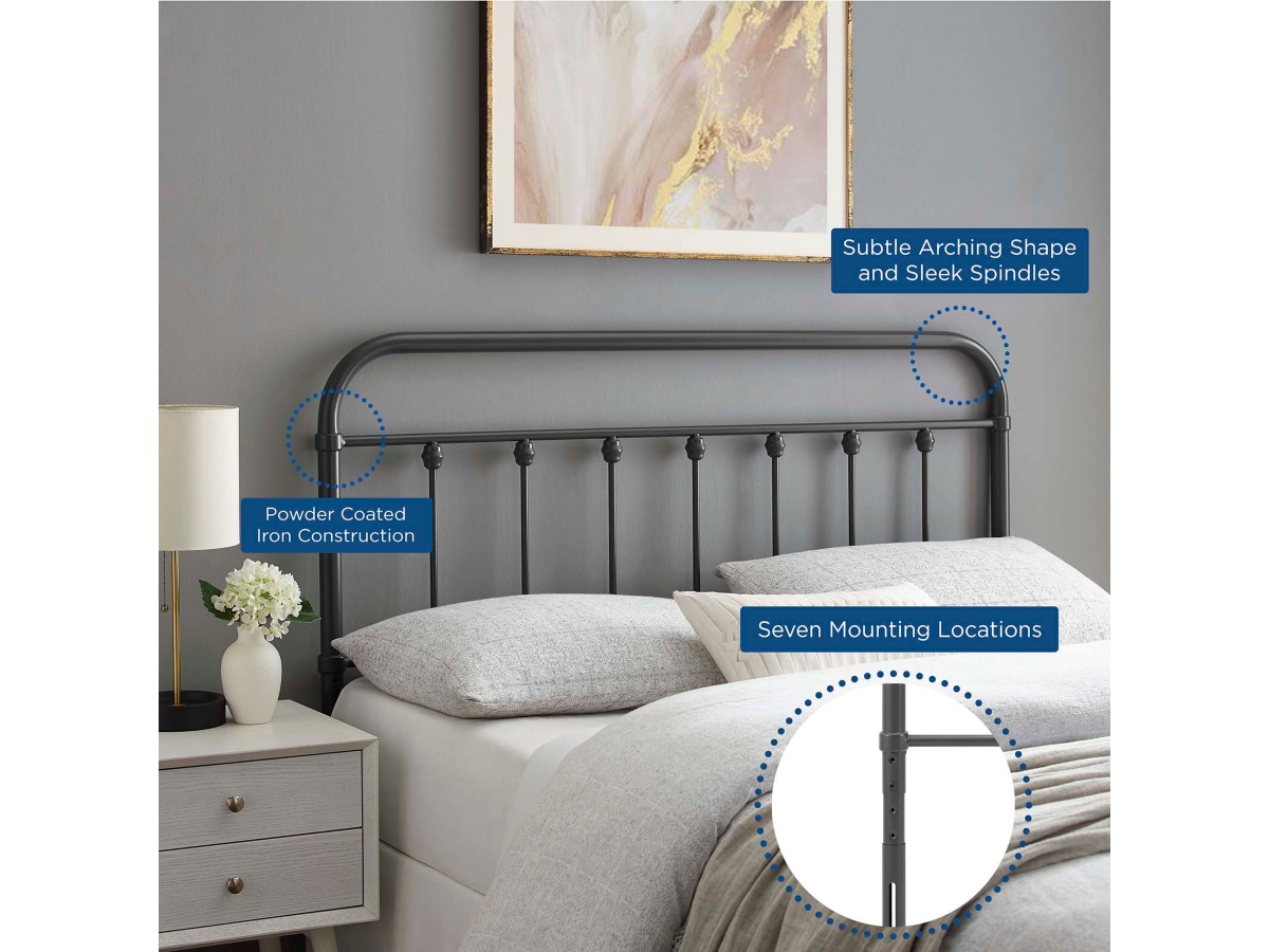 Ashley furniture king size metal headboard hotsell