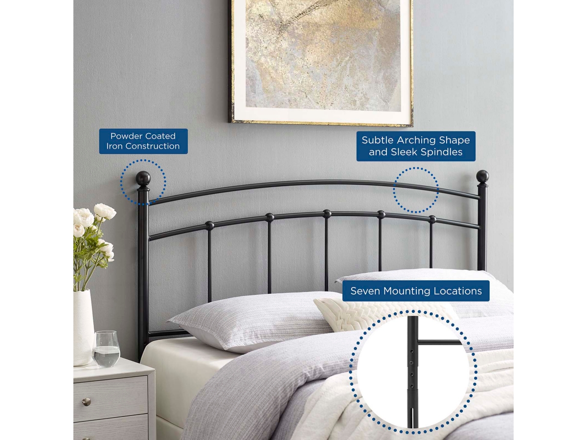Ashley metal headboard hotsell