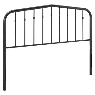 Lennon Queen Metal Headboard, Black, large