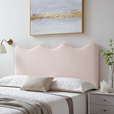 Athena Queen/Full Velvet Headboard, Pink