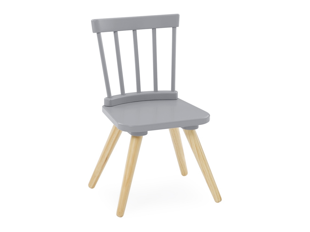 Delta Children Essex Desk and Chair Set, Black/Gray, large