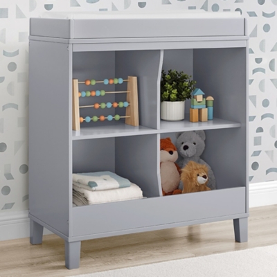 Delta Children Huck Convertible Changing Table, Gray, large