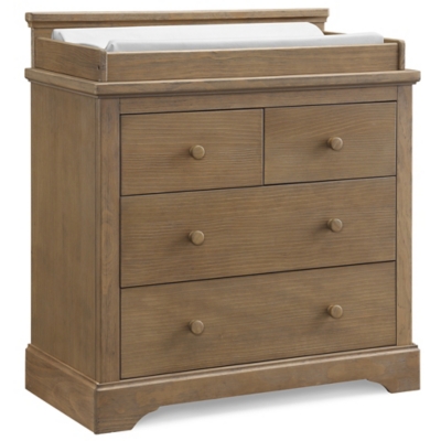 Simmons Kids Kids Paloma 4 Drawer Dresser with Changing Top, Brown/Beige, large