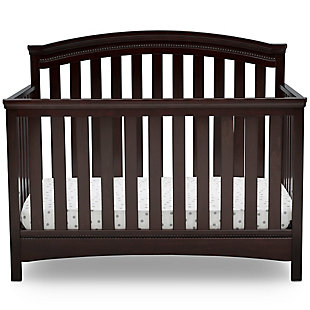 Delta Children Emerson 4-in-1 Convertible Crib, Brown/Beige, large