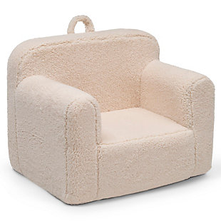 Cozy up to the Cozee Sherpa Chair for Kids by Delta Children. A snuggly spot for reading, watching TV or just hanging out, this supremely comfy chair features a Sherpa slipcover that adds texture and comfort, plus it's removable and machine washable for easy cleaning. Perfect for the playroom, living room or your child's bedroom, this kids' foam chair goes anywhere they do--the lightweight design with handle on top is easy to move from room to room. Recommended for ages 18 months+. Delta Children was founded around the idea of ma safe, high-quality children's products affordable for all families. They know there's nothing more important than safety when it comes to your child's space. That's why all Delta Children products are built with long-lasting materials to ensure they stand up to years of jumping and playing. Plus, they are rigorously tested to meet or exceed all industry safety standards.SO COZY: This kids' foam chair features a super-soft Sherpa slipcover that adds texture and comfort. Lightweight design with handle is easy to move from room to room | EASY TO CLEAN: Removable and machine washable slipcover zips off for easy cleaning | USE IT ANYWHERE: Kids can use this foam chair anywhere for anything, whether its reading, playing video games, watching tv, or just relaxing, this chair will keep them comfortable the entire time | PERFECT SIZE: Assembled dimensions: 25"W x 18"D x 20.5"H. Seat Size: 13"L x 15"W. Assembly required; foam inserts easily slip into the fabric cover. Recommended for ages 18 months+ | SAFE OPTION: This comfy kids' chair meets or exceeds all safety standards