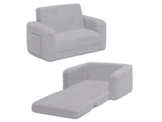 Delta Children Cozee Sherpa 2-in-1 Convertible Kids Chair