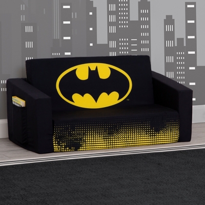 Delta Children Batman Cozee Flip-Out Sofa - 2-in-1 Convertible Sofa to  Lounger for Kids | Ashley