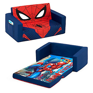 Delta Children Spider-Man Cozee Flip-Out Sofa - 2-in-1 Convertible Sofa to Lounger for Kids, , large