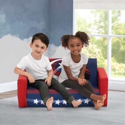 Delta Children Avengers Cozee Flip-Out Sofa - 2-in-1 Convertible Sofa to Lounger for Kids, , large