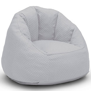 For a truly luxurious lounge chair for your child, choose Serta's iComfort Fluffy Chair with Memory Foam Seat. The chair is filled with a shredded foam that contours to your child's body, and delivers more support than traditional bean bag chairs, while the seat features a layer of memory foam for additional comfort. The perfect chair for reading, playing or snuggling, the soft, quilted cover and supportive back help give kids an oh-so-cozy spot to call their own, and its lightweight design means it can go anywhere your child goes. The innovative foam construction will keep its shape for long-lasting use that will accommodate to your child's needs, year after year. Plus, the chair's non-slip bottom ensures it stays in place. It's the perfect chair for your playroom, bedroom or living room.PREMIUM MATERIALS: Generous foam filling is durable and keeps its shape longer than a traditional bean bag chair. Memory foam seat and supportive back offer additional comfort. Non-slip bottom keeps chair in place | LUXE COVER: Quilted iComfort cover is super-soft. Non-crinkly design is quieter than bean bag chair. Machine washable cover, wash before use | EASY TO UNBOX: Chair ships in super-small box. Expands quickly and keeps its shape. Once unboxed chair expands 5x (may take 24 hours to fully expand). Fully expanded size: 27"L x 27"W x 23"H | PORTABLE + VERSATILE COMFORT: Lightweight chair can be moved from room to room. Comfier than a bean bag chair. Great for bedrooms, playrooms, basements, gaming, studying or dorm rooms. Recommended for ages 2-10 years (holds up to 100 lbs.) | CHILD SAFE ZIPPER: To prevent kids from opening the chair, we use a childproof zipper that comes without a pull, it can only be opened using a paperclip. Chair meets or exceeds government and ASTM safety standards