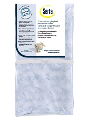 Serta 3-Sided Contoured Changing Pad for Babies and Infants, , large