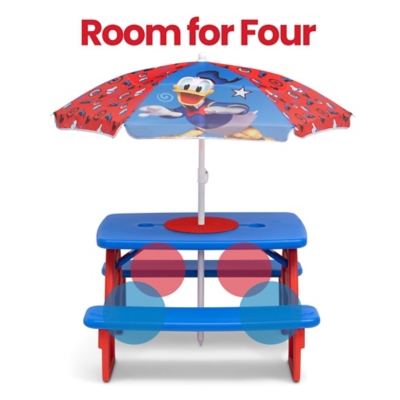 Paw Patrol 4 Seat Activity Picnic Table with Lego